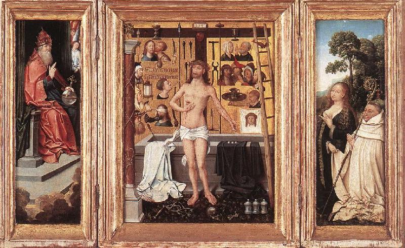 WEYDEN, Goossen van der Triptych of Abbot Antonius Tsgrooten oil painting picture